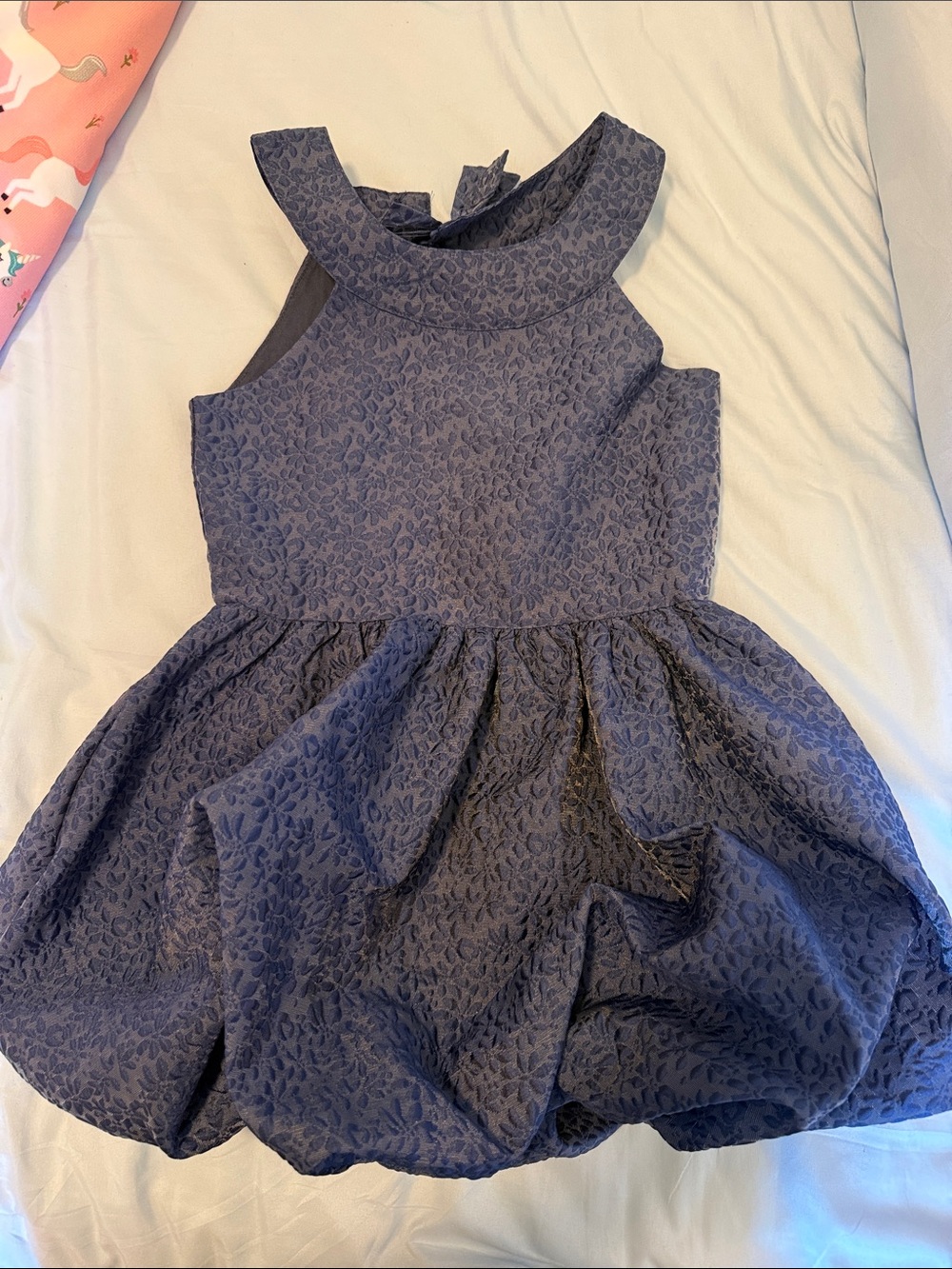 Calvin Klein Navy Floral Jacquard Party Dress